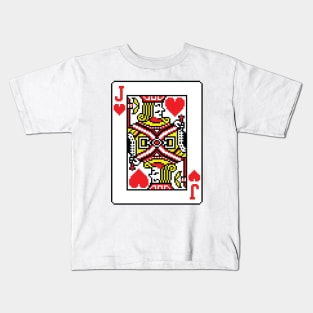 Jack of Hearts Pixel Art Kids T-Shirt